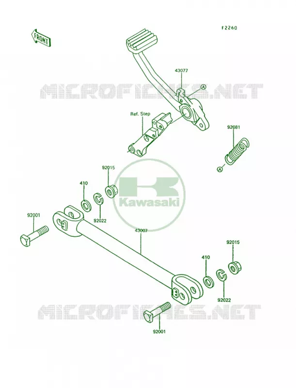 Brake PedalTorque Link Kawasaki MOTOS 1000 1992 Concours  ZG1000-A7