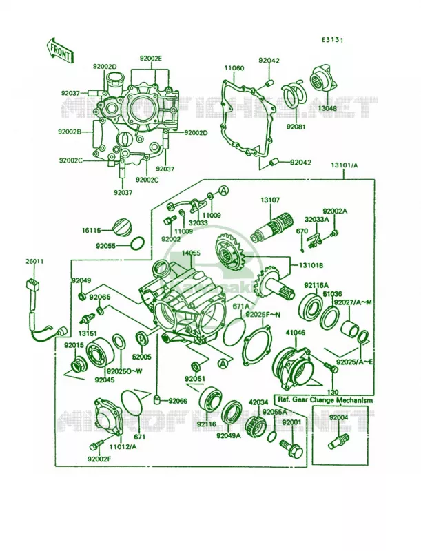 Front Bevel Gear Kawasaki MOTOS 1000 1992 Concours  ZG1000-A7