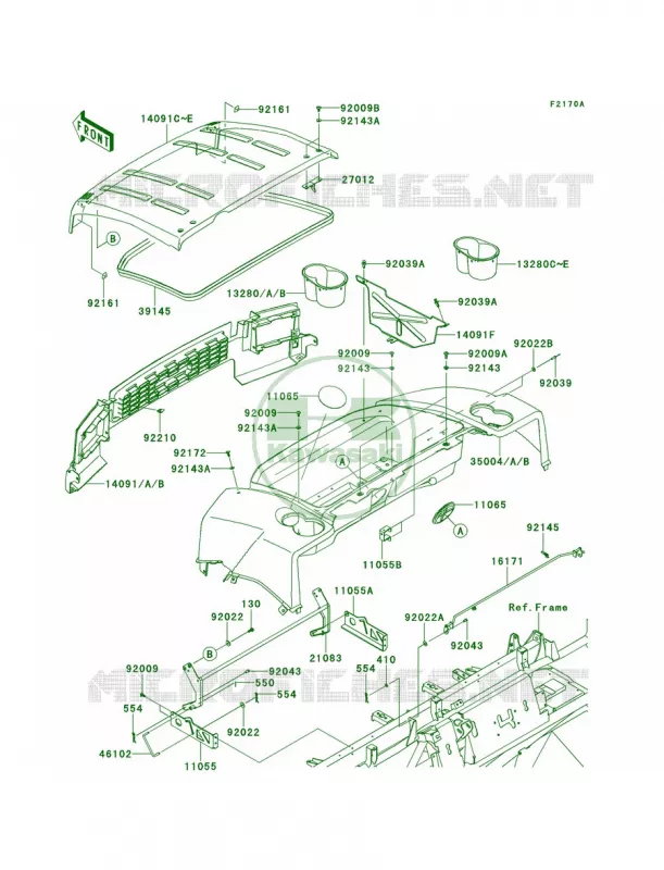 FendersMCFMDF Kawasaki MULE 620 2010 MULE 4010 4X4  KAF620MAF