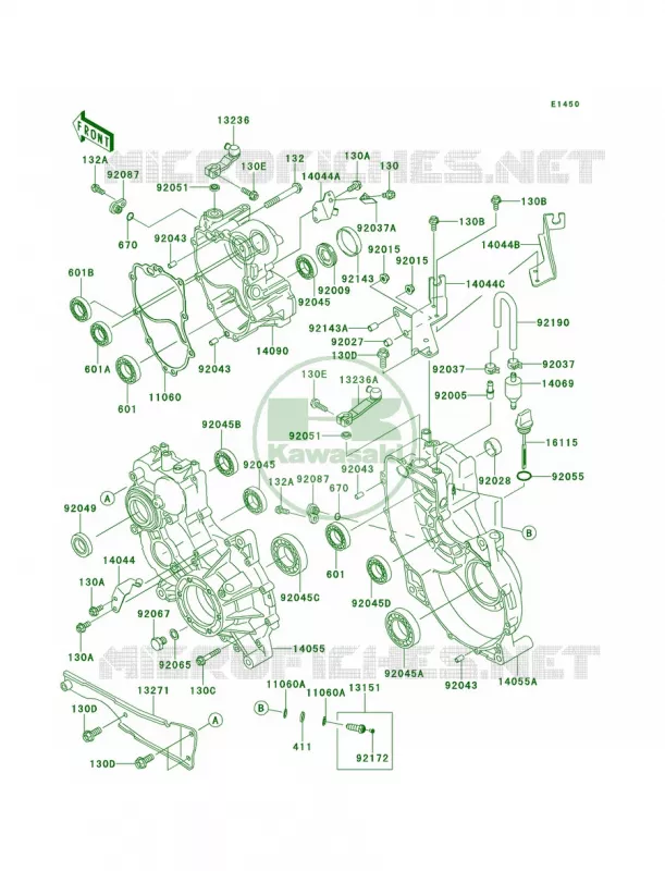 Gear Box Kawasaki MULE 620 2010 MULE 4010 4X4  KAF620MAF