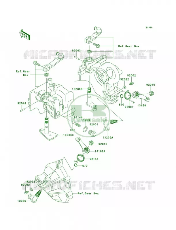 Gear Change Mechanism Kawasaki MULE 620 2010 MULE 4010 4X4  KAF620MAF