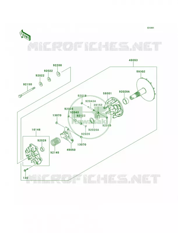 Drive Converter Kawasaki MULE 620 2010 MULE 4000  KAF620PAF