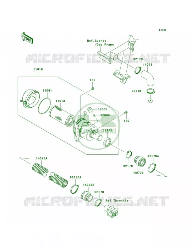 Air CleanerR9F-RAFA Kawasaki MULE 620 2010 MULE 4010 TRANS4X4  KAF620RAFA