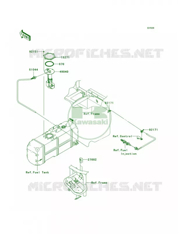Fuel Pump Kawasaki MULE 620 2010 MULE 4010 TRANS4X4  KAF620RAFA