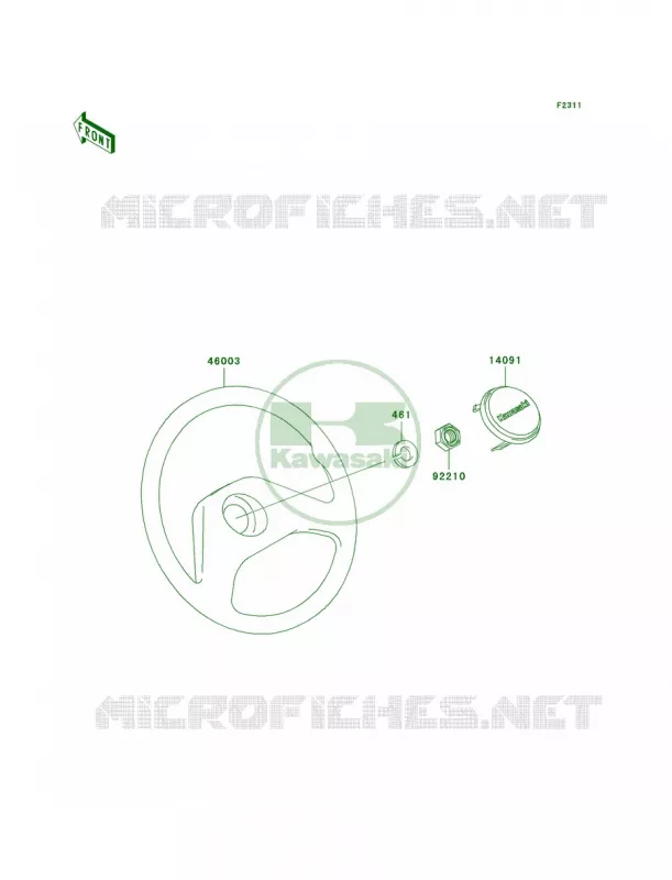Steering Wheel Kawasaki MULE 620 2010 MULE 4010 TRANS4X4  KAF620RAFA