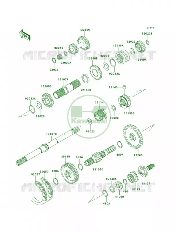 Transmission Kawasaki MULE 620 2010 MULE 4010 TRANS4X4  KAF620RAFA