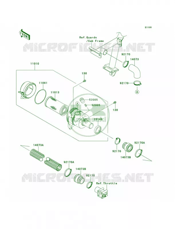 Air CleanerS9FSAF Kawasaki MULE 620 2009 MULE 4010 TRANS4X4 HARDWOODS GREEN HD  KAF620S9F