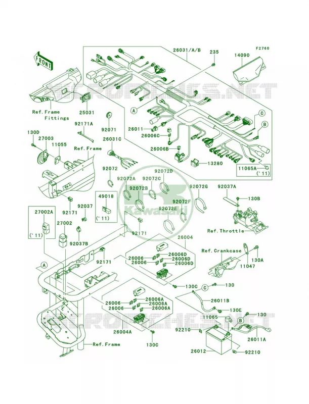 Chassis Electrical EquipmentS9F-SBF Kawasaki MULE 620 2010 MULE 4010 TRANS4X4 REALTREE APG HD  KAF620SAF