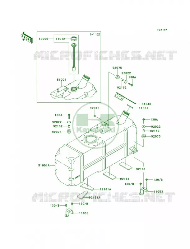 Fuel TankSBF-SDF Kawasaki MULE 620 2010 MULE 4010 TRANS4X4 REALTREE APG HD  KAF620SAF