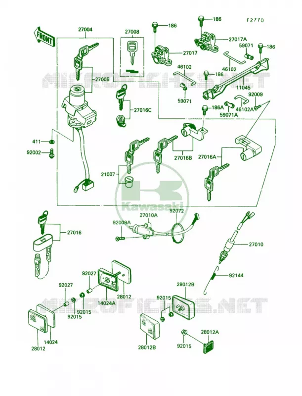 Ignition Switch Kawasaki MOTOS 1000 1991 Concours  ZG1000-A6