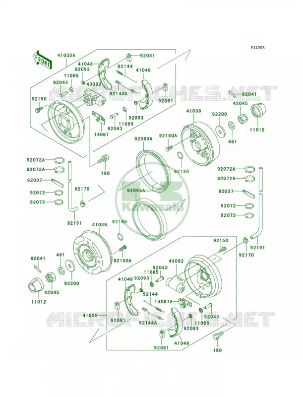 Front HubsBrakesKAF950-A3 Kawasaki MULE 950 2007 MULE 2510 DIESEL  KAF950-A1