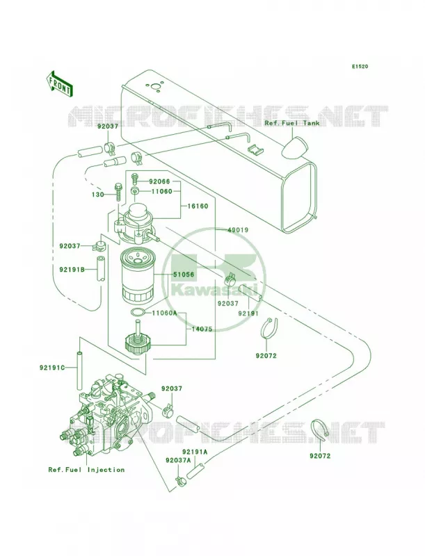 Fuel Pump Kawasaki MULE 950 2007 MULE 2510 DIESEL  KAF950-A1