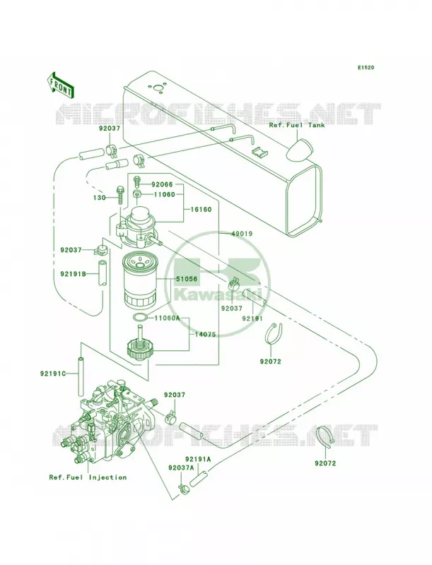 Fuel Pump Kawasaki MULE 950 2007 MULE 2510 DIESEL  KAF950-A2