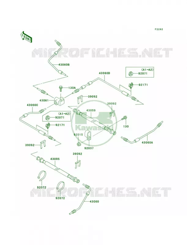 Brake Piping Kawasaki MULE 950 2007 MULE 2510 DIESEL  KAF950-A3