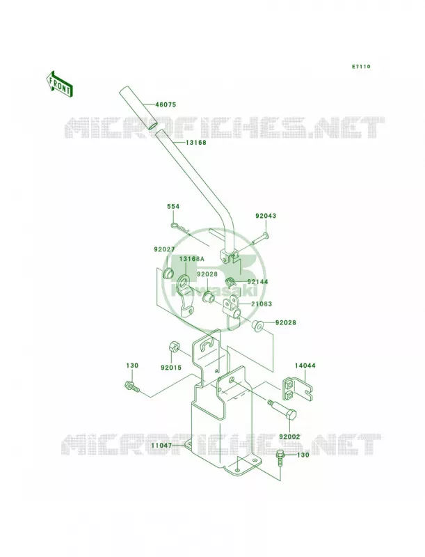 Control Kawasaki MULE 950 2007 MULE 2510 DIESEL  KAF950-A3