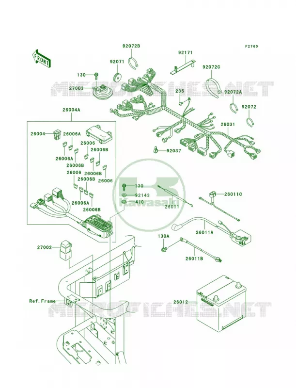 Chassis Electrical Equipment Kawasaki MULE 950 2008 MULE 3010 TRANS4X4 DIESEL  KAF950E8F