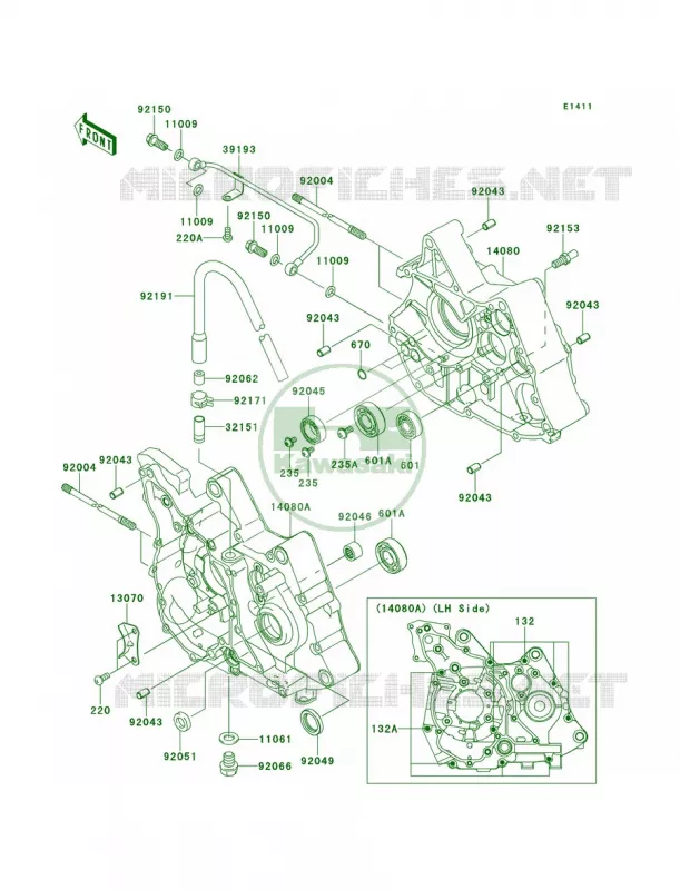 Crankcase Kawasaki MOTOS 110 2012 KLX110  KLX110DCF