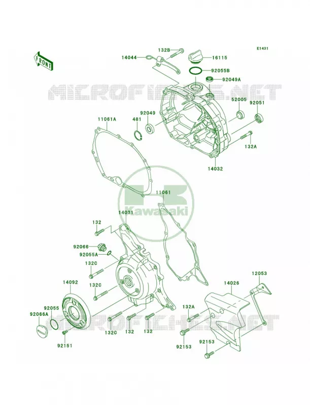 Engine Covers Kawasaki MOTOS 110 2012 KLX110  KLX110DCF