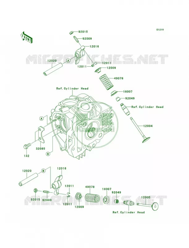 Valves Kawasaki MOTOS 110 2012 KLX110  KLX110DCF