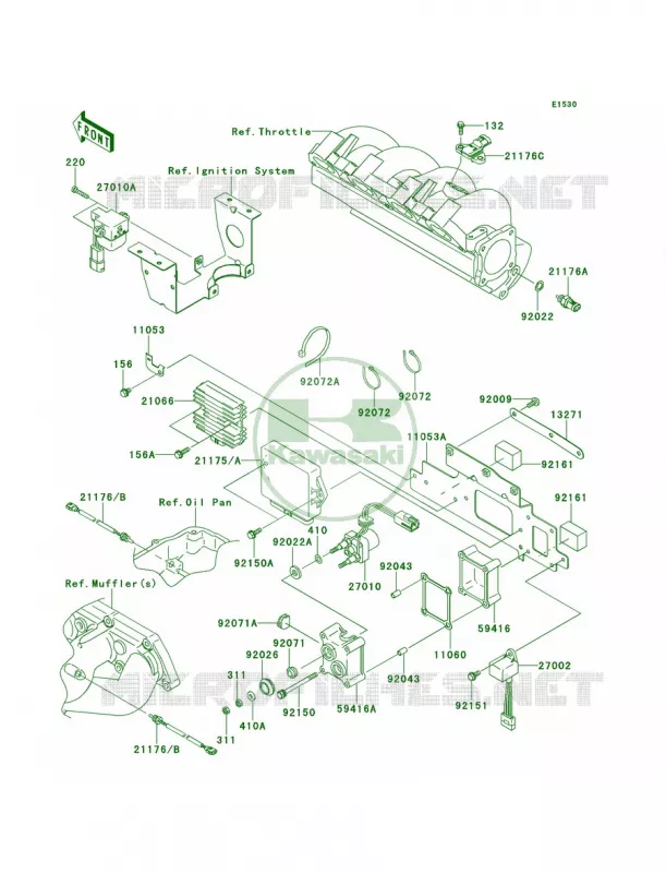 Fuel Injection Kawasaki JET SKI 1500 2014 STX-15F  JT1500AEF