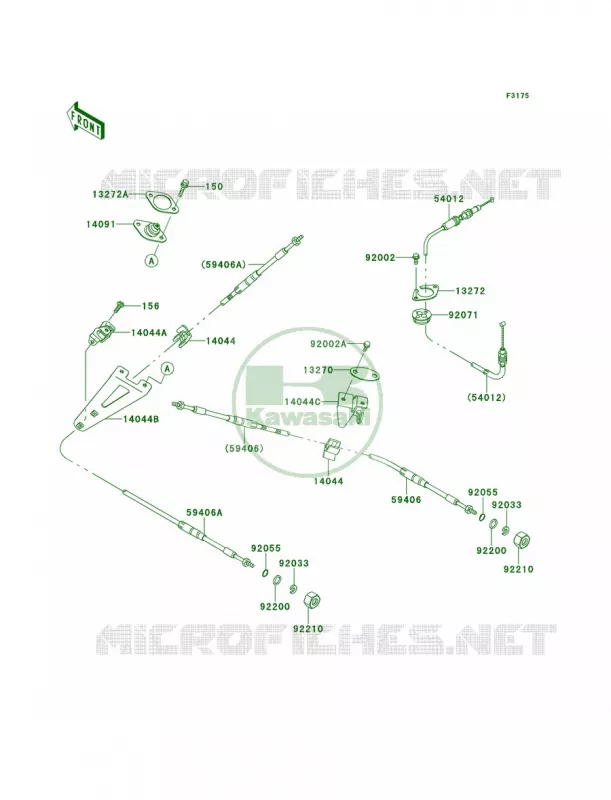Cables Kawasaki JET SKI 1500 2014 ULTRA LX  JT1500KEF