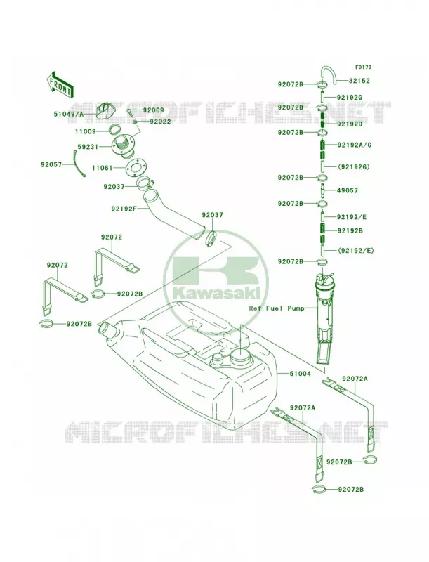 Fuel Tank Kawasaki JET SKI 1500 2013 STX-15F  JT1500ADF