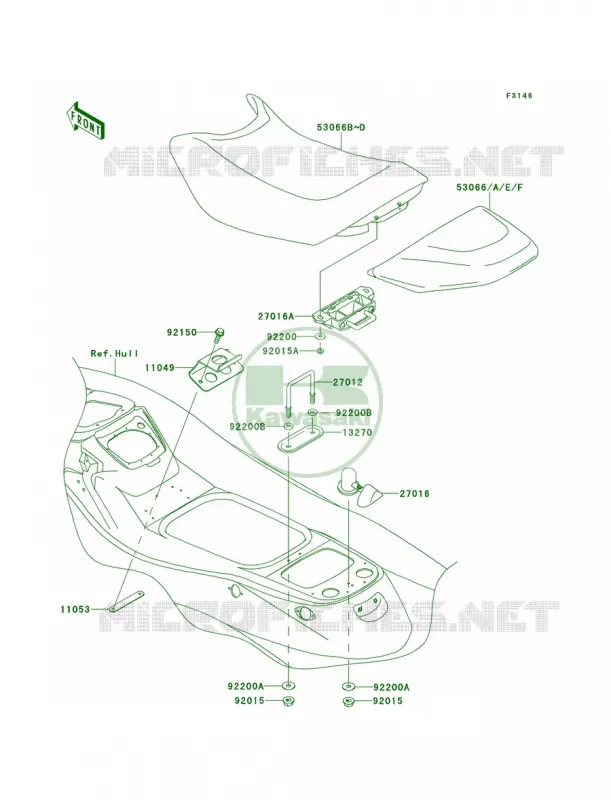 Seat Kawasaki JET SKI 1500 2013 STX-15F  JT1500ADF