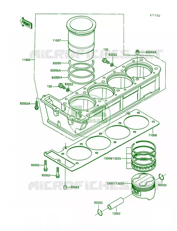 CylinderPiston Kawasaki MOTOS 1000 1989 Concours  ZG1000-A4