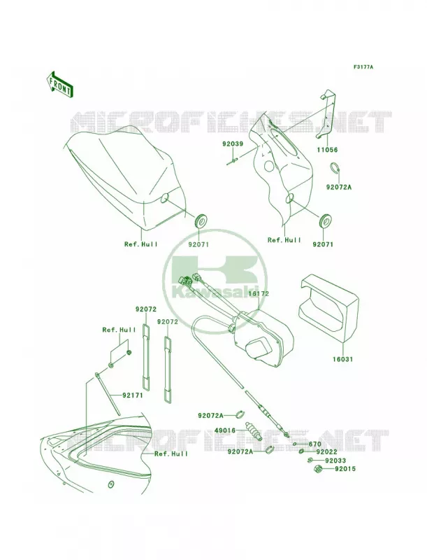 ControlJDF Kawasaki JET SKI 1500 2012 ULTRA 300LX  JT1500JCF