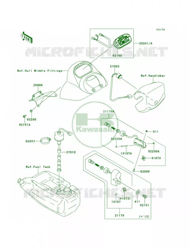 Meters Kawasaki JET SKI 1500 2011 STX-15F  JT1500ABF