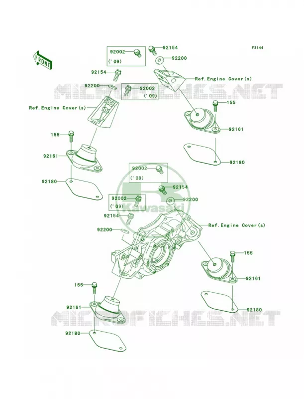 Engine Mount Kawasaki JET SKI 1500 2011 ULTRA LX  JT1500GBF
