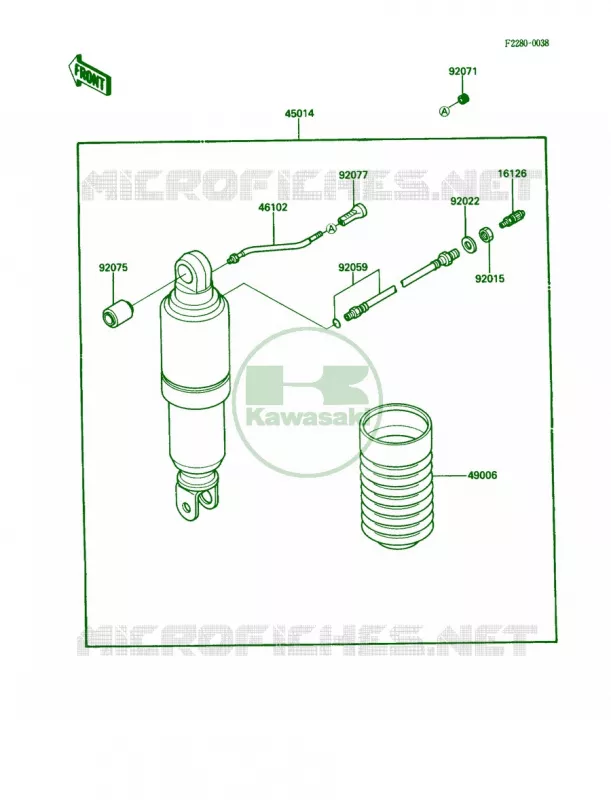 Shock Absorbers Kawasaki MOTOS 1000 1988 Concours  ZG1000-A3