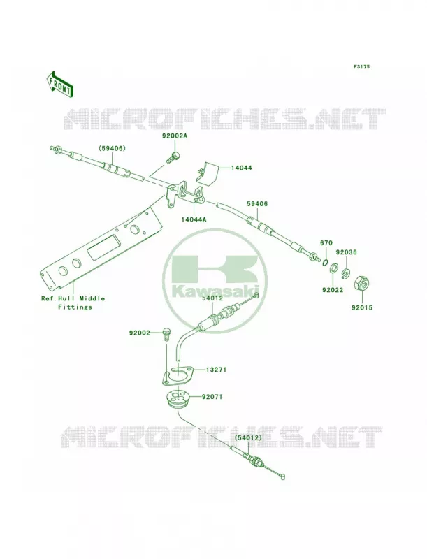 Cables Kawasaki JET SKI 1500 2010 STX  JT1500DAF