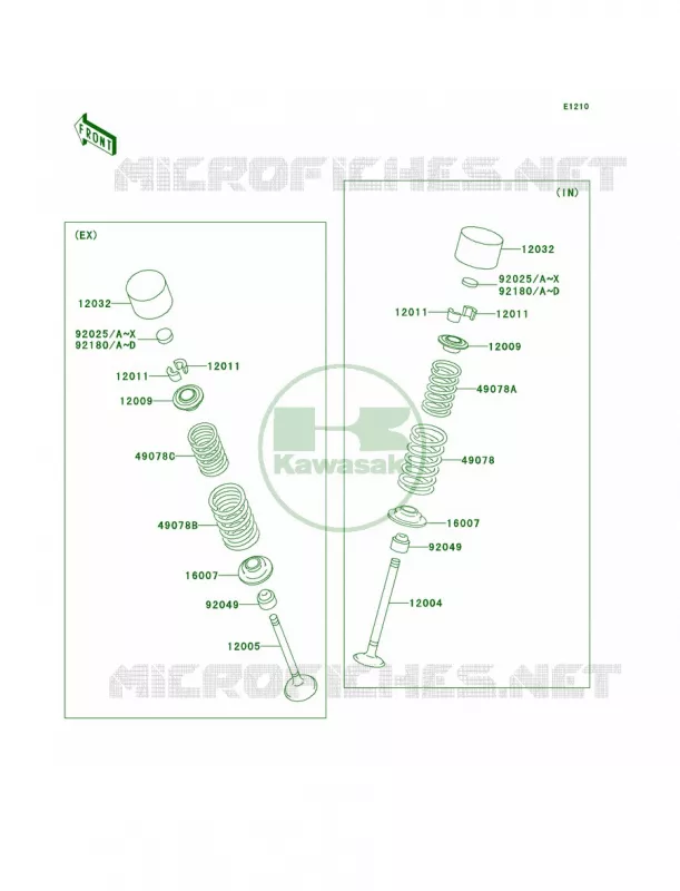 Valves Kawasaki JET SKI 1500 2010 STX  JT1500DAF