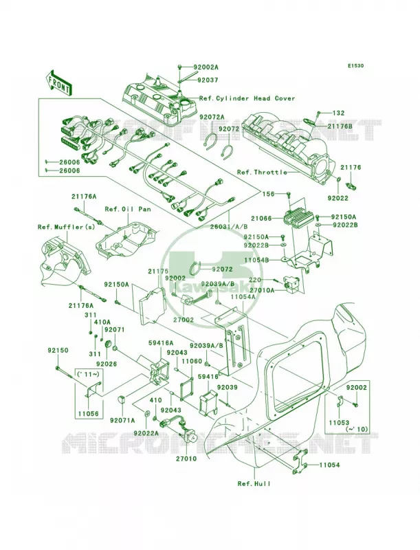 Fuel Injection Kawasaki JET SKI 1500 2010 ULTRA LX  JT1500GAF