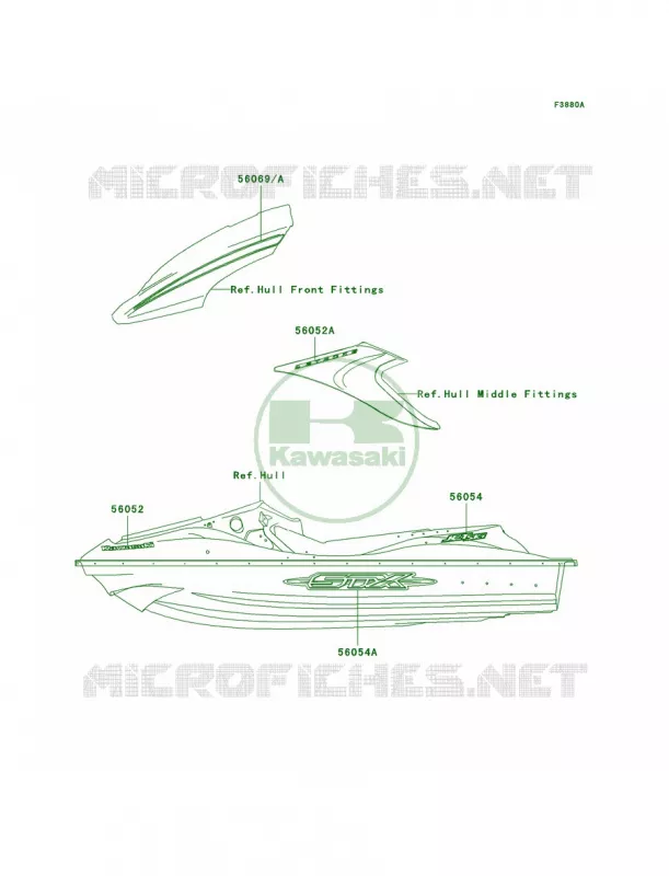 DecalsDAF Kawasaki JET SKI 1500 2009 STX  JT1500D9F