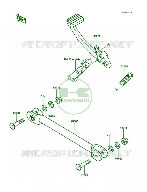 Brake PedalTorque Link Kawasaki MOTOS 1000 1987 Concours  ZG1000-A2