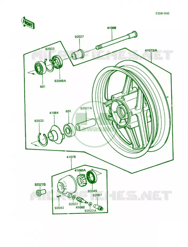 Front Wheel Kawasaki MOTOS 1000 1987 Concours  ZG1000-A2