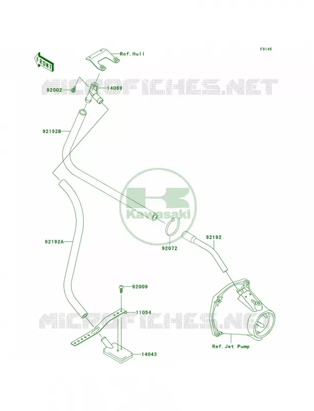 Bilge System Kawasaki JET SKI 1500 2009 ULTRA 260LX  JT1500F9F