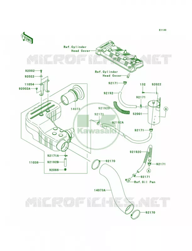 Intake Silencer Kawasaki JET SKI 1500 2009 ULTRA 260LX  JT1500F9F