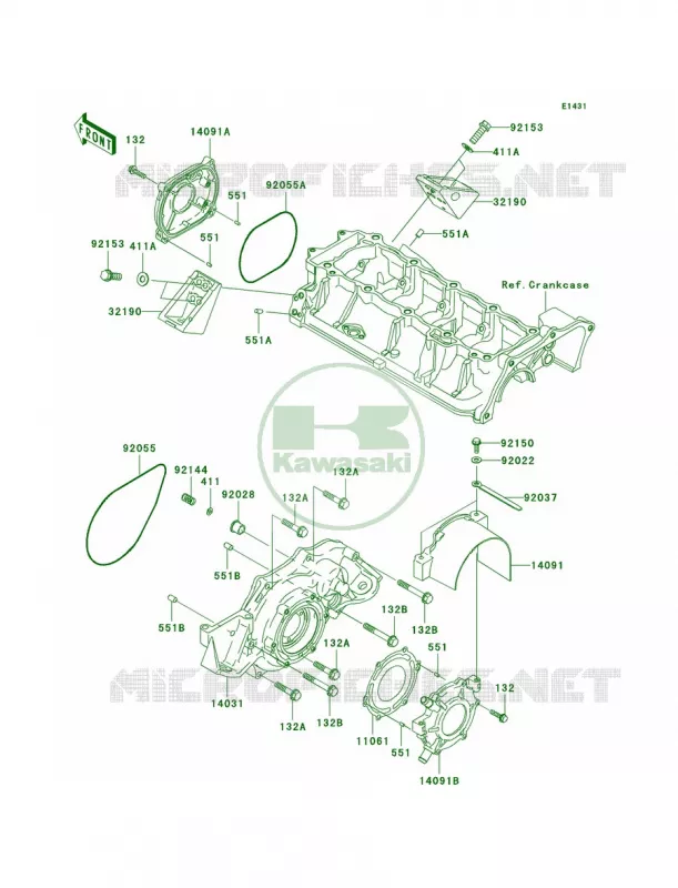 Engine CoversA6F Kawasaki JET SKI 1500 2008 STX-15F  JT1500A8F