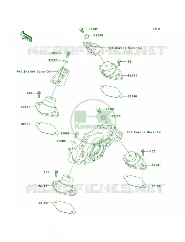 Engine Mount Kawasaki JET SKI 1500 2008 ULTRA 250X  JT1500B8F