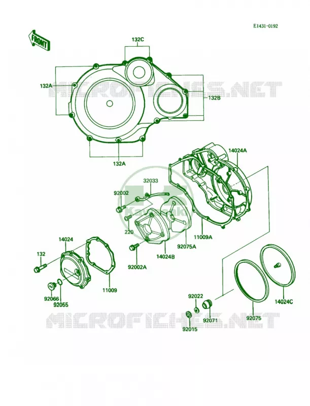 Engine Covers Kawasaki MOTOS 1000 1986 Concours  ZG1000-A1