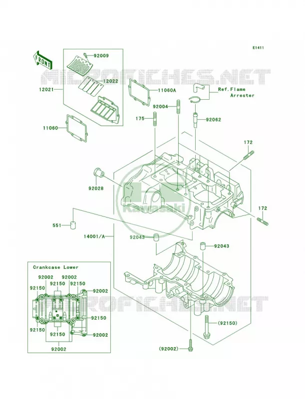 Crankcase Kawasaki JET SKI 800 2005 800 SX-R  JS800-A3
