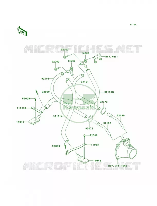 Bilge System Kawasaki JET SKI 1200 2005 STX-12F  JT1200-D1