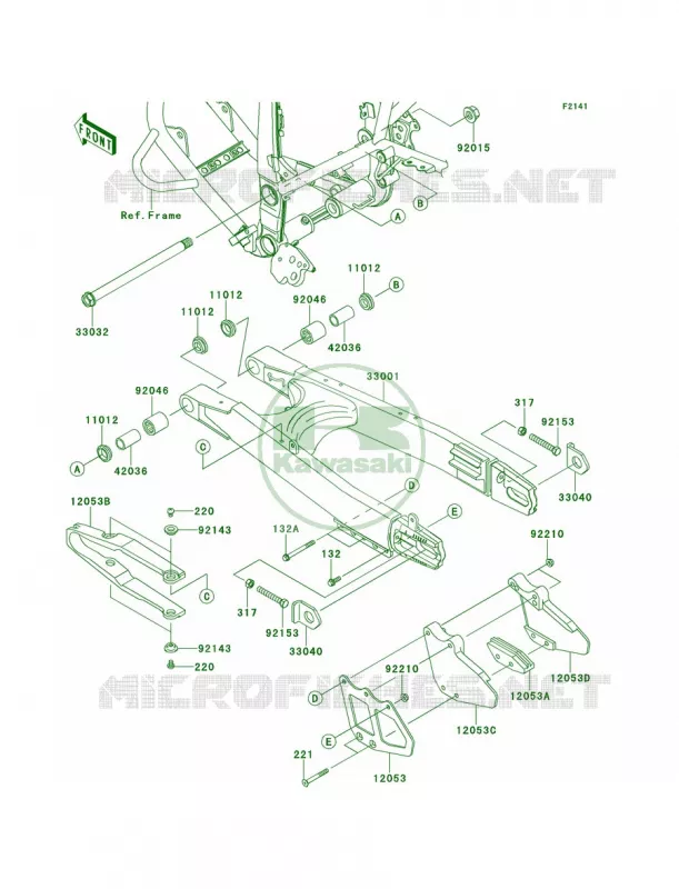Swingarm Kawasaki MOTOS 250 2014 KLX250S  KLX250TEF