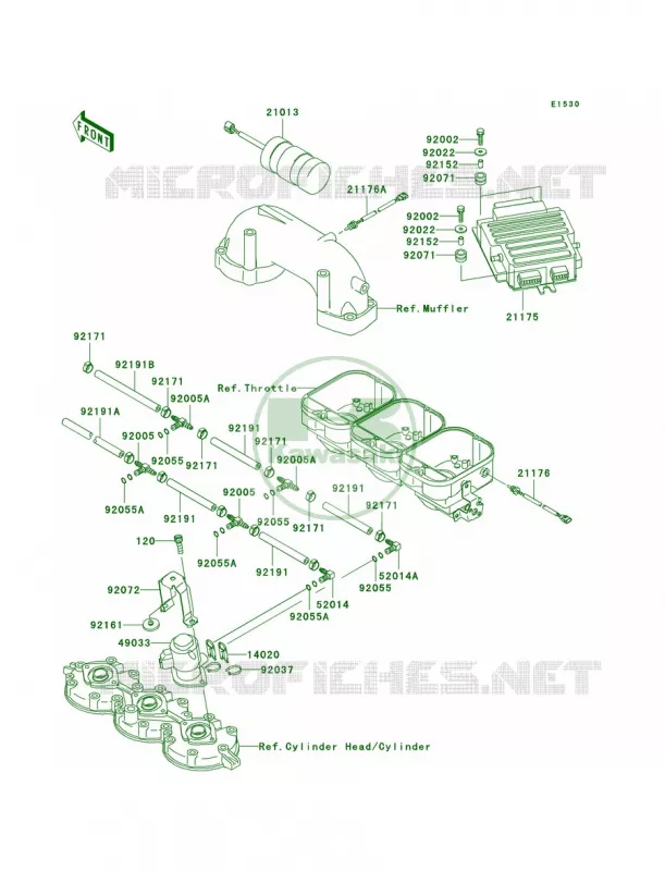 Fuel Injection Kawasaki JET SKI 1100 2003 1100 STX D.I.  JT1100-G1