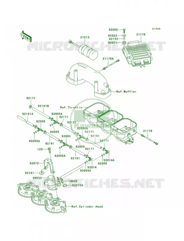Fuel Injection Kawasaki JET SKI 1100 2002 ULTRA 130  JH1100-B2