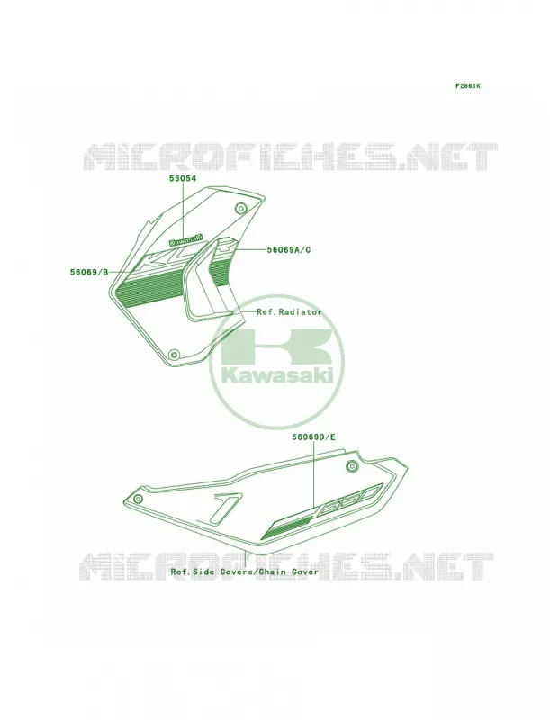 DecalsGreenEES Kawasaki MOTOS 650 2014 KLR650  KL650EEF