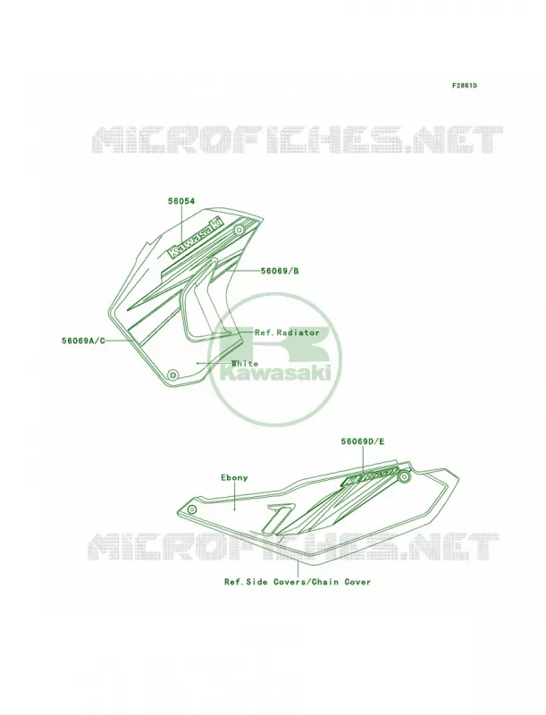 DecalsM.I.BlueECFCAUS Kawasaki MOTOS 650 2014 KLR650  KL650EEF